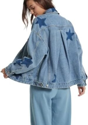 Vintage Oversized Star chamarra de mezclilla