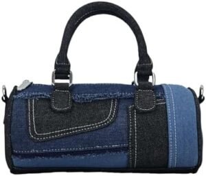 Bolsa de hombro de mezclilla, de retazos, bolso cruzado de noche, bolso de mano